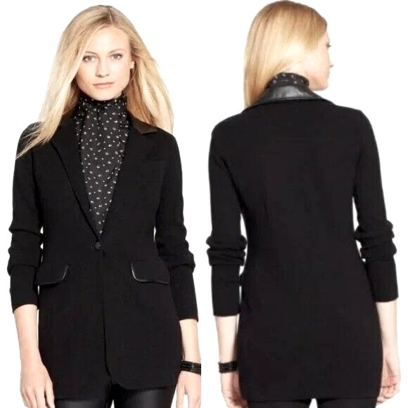 Ralph Lauren Faux Leather Trimmed Jacket - Picture 4 of 5